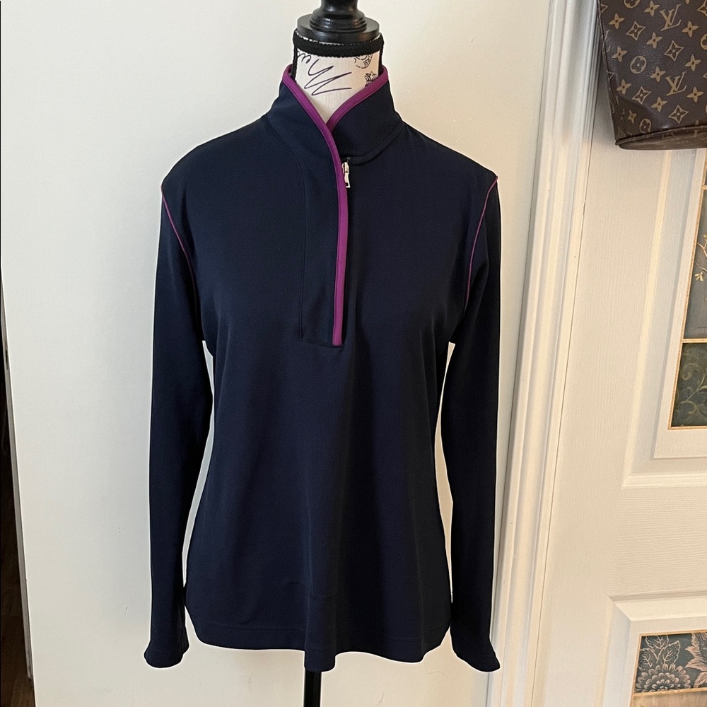 💗Cutter & Buck Navy and Purple Sweatshirt